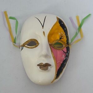 Painted glitter butterfly Porcelain face mask